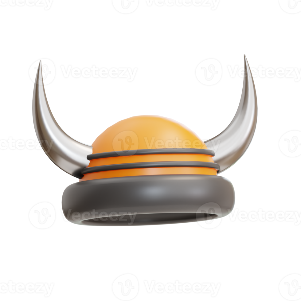 casque viking illustration 3d png