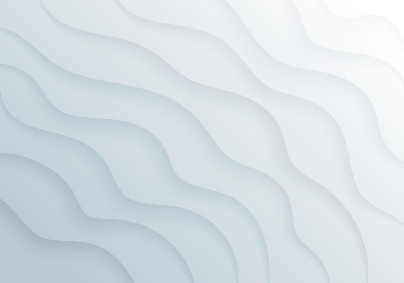 Abstract modern soft white and gray wave on clean background and texture vector