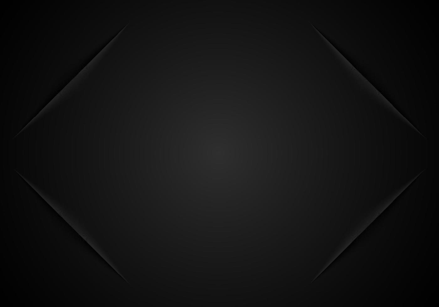 Black paper cut ripped corner on dark background vector