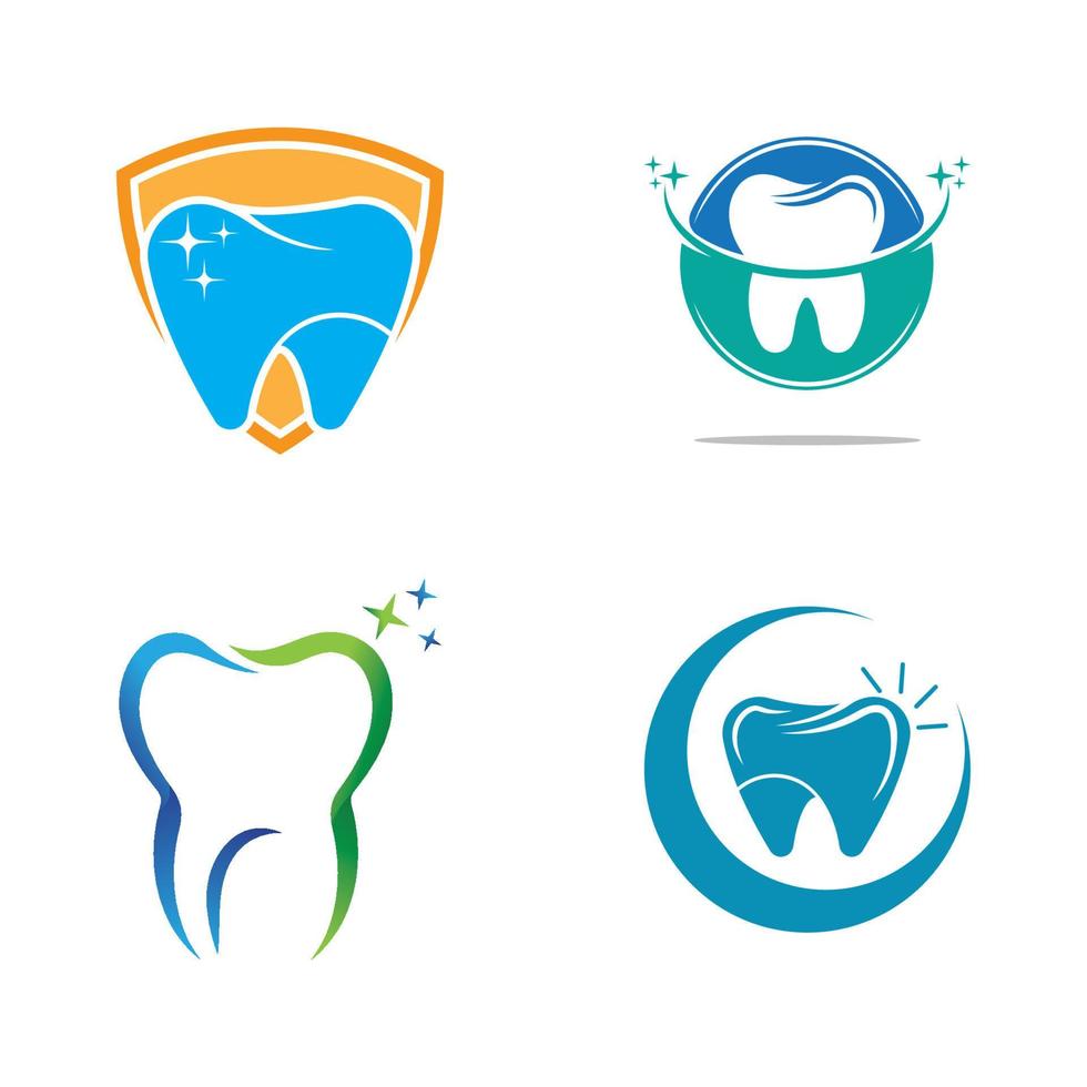 Ilustración de vector de plantilla de logotipo dental