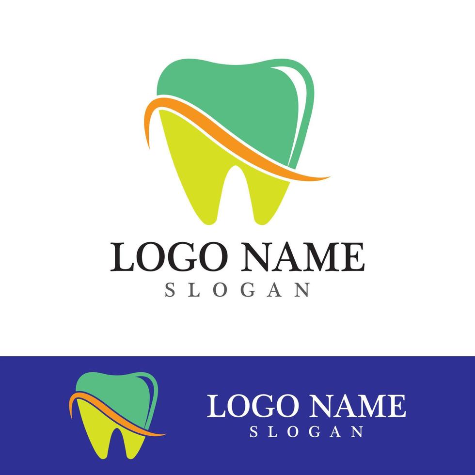 Ilustración de vector de plantilla de logotipo dental