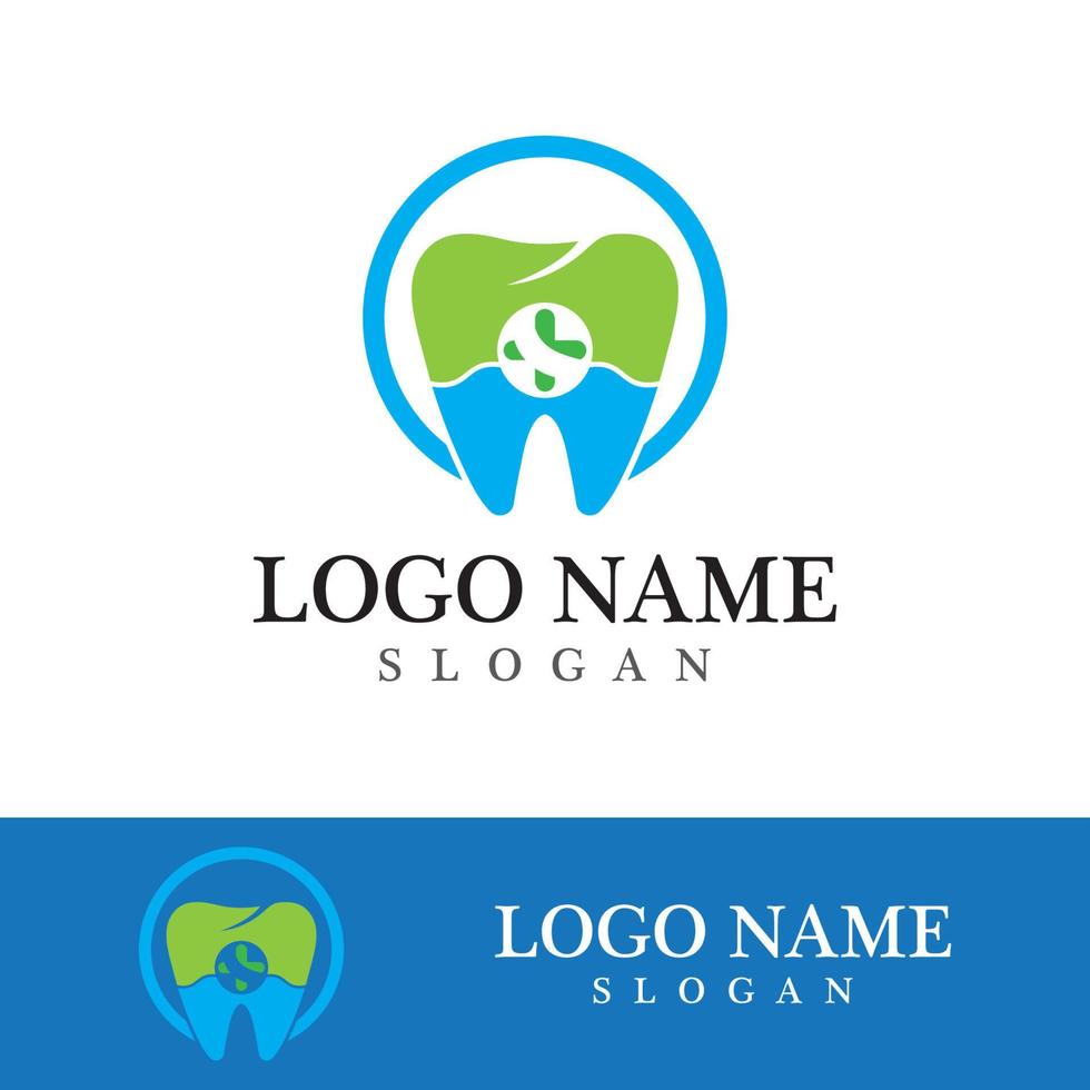 Ilustración de vector de plantilla de logotipo dental