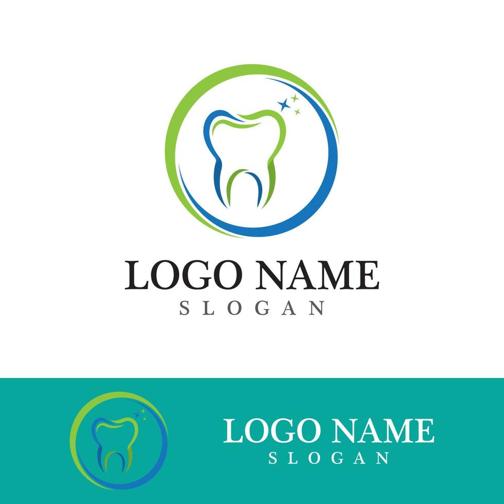 Ilustración de vector de plantilla de logotipo dental