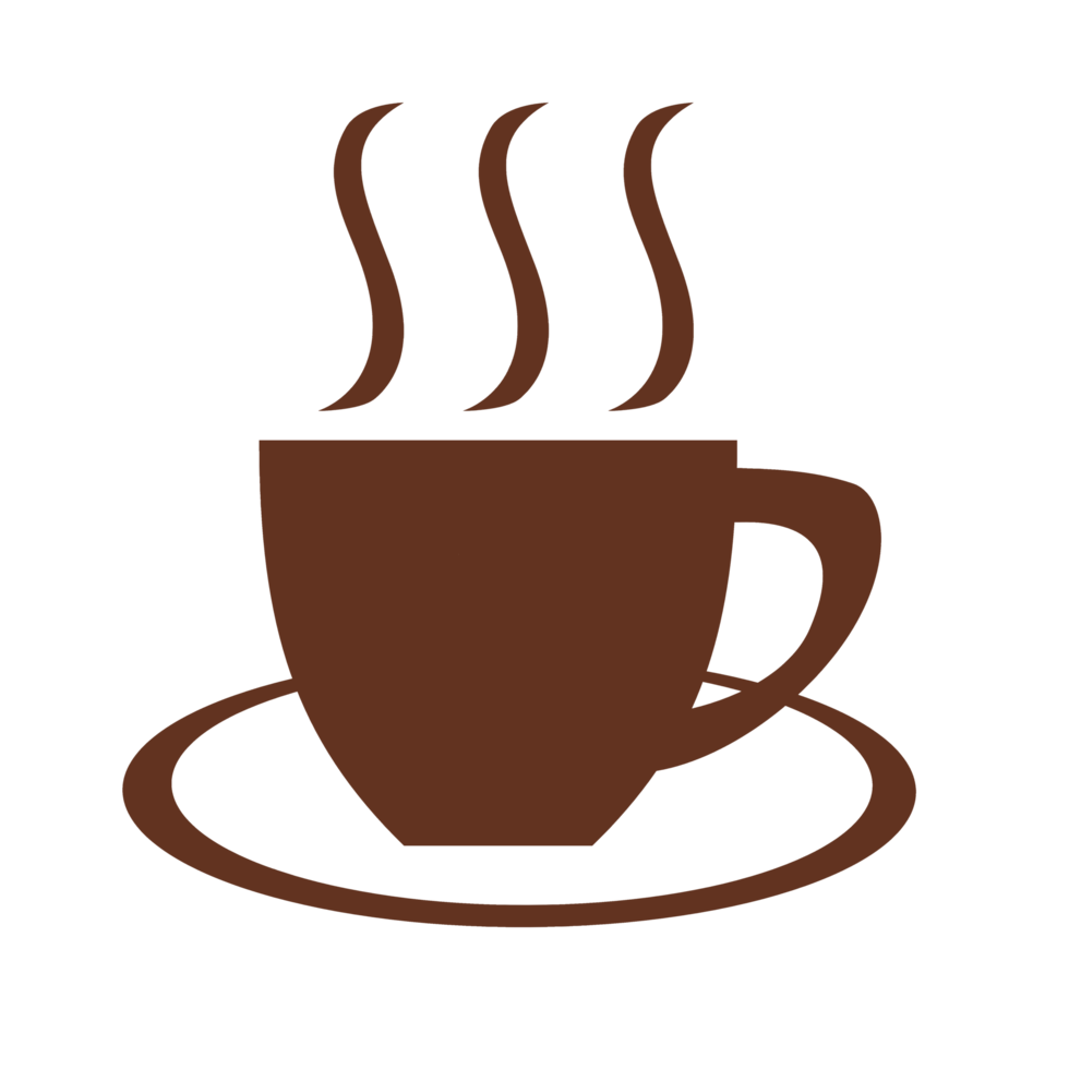 logotipo de taza de café marrón sobre fondo transparente. 11316464 PNG