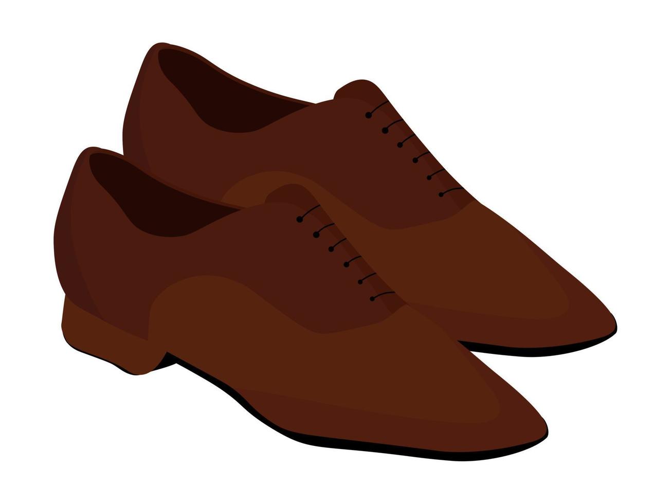 zapatos de baile marrones para hombre, un par de zapatos de baile vector