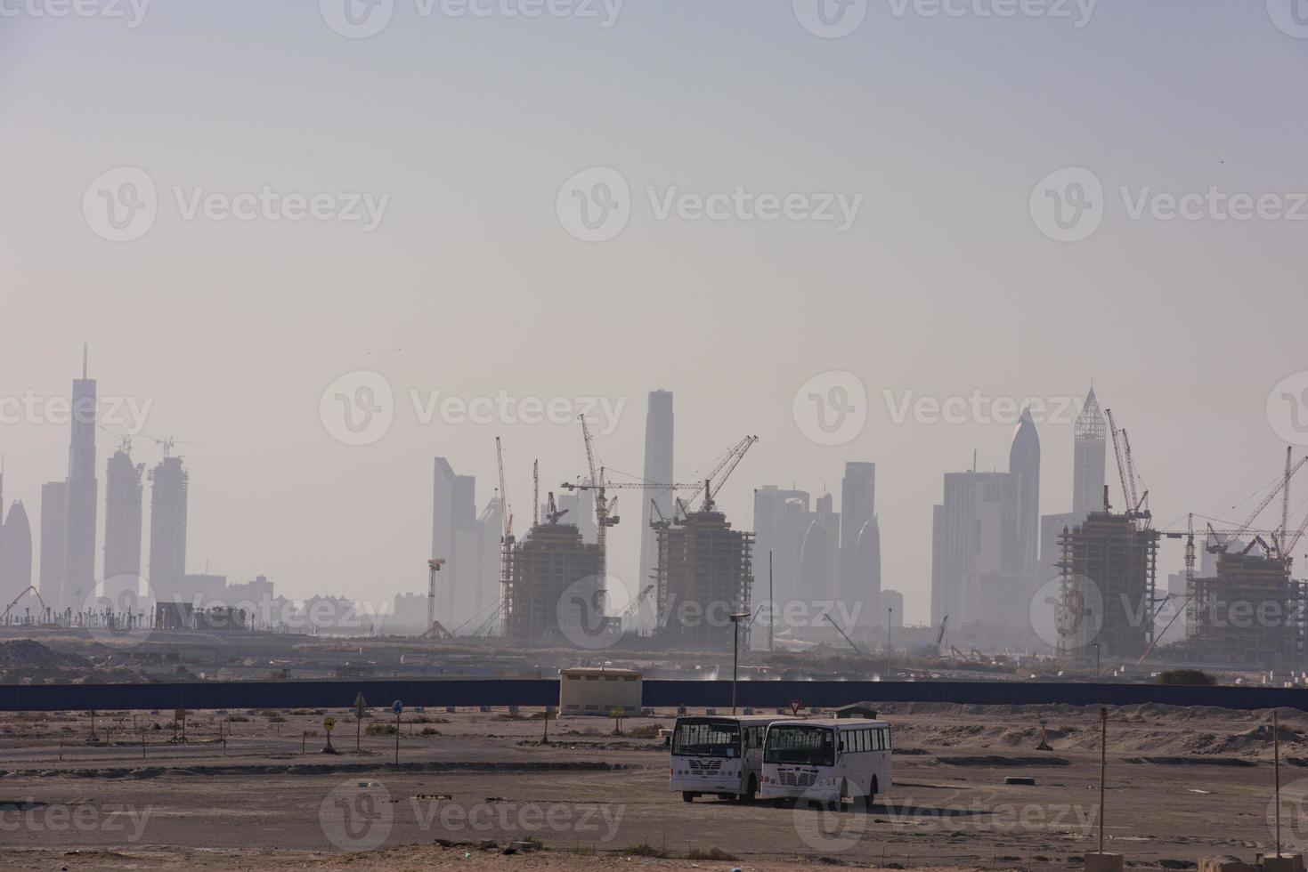 panorama de la ciudad de dubai foto