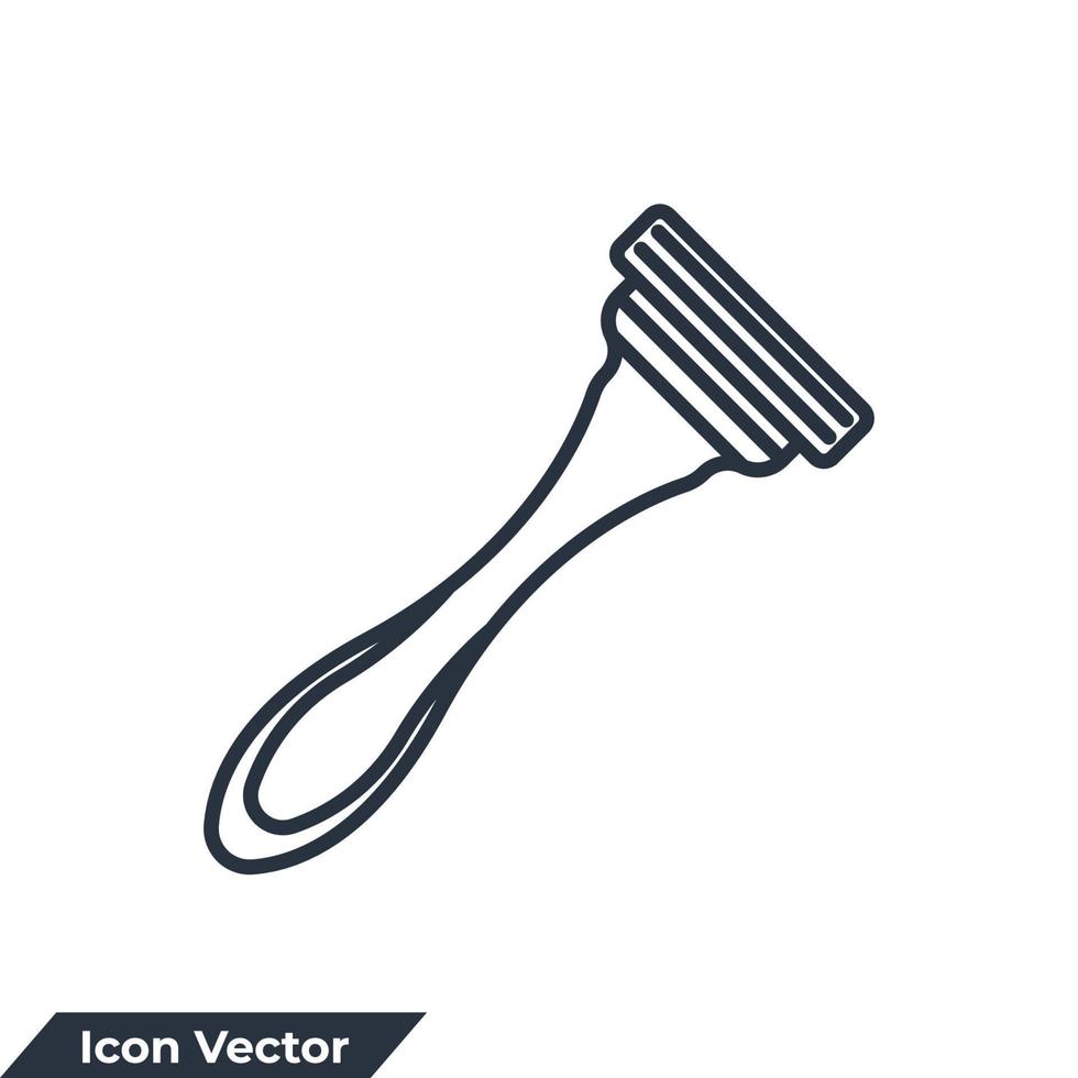 shaving razor icon logo vector illustration. Shaving Razor Blade symbol template for graphic and web design collection