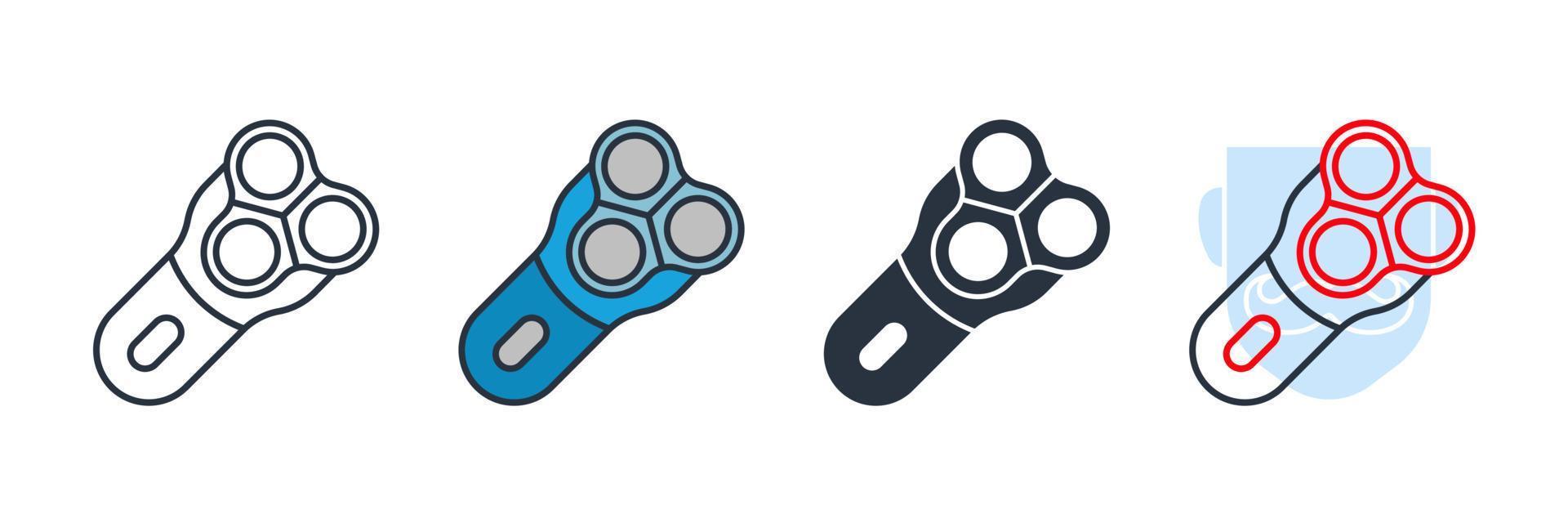 electric shaver icon logo vector illustration. Shaver symbol template for graphic and web design collection