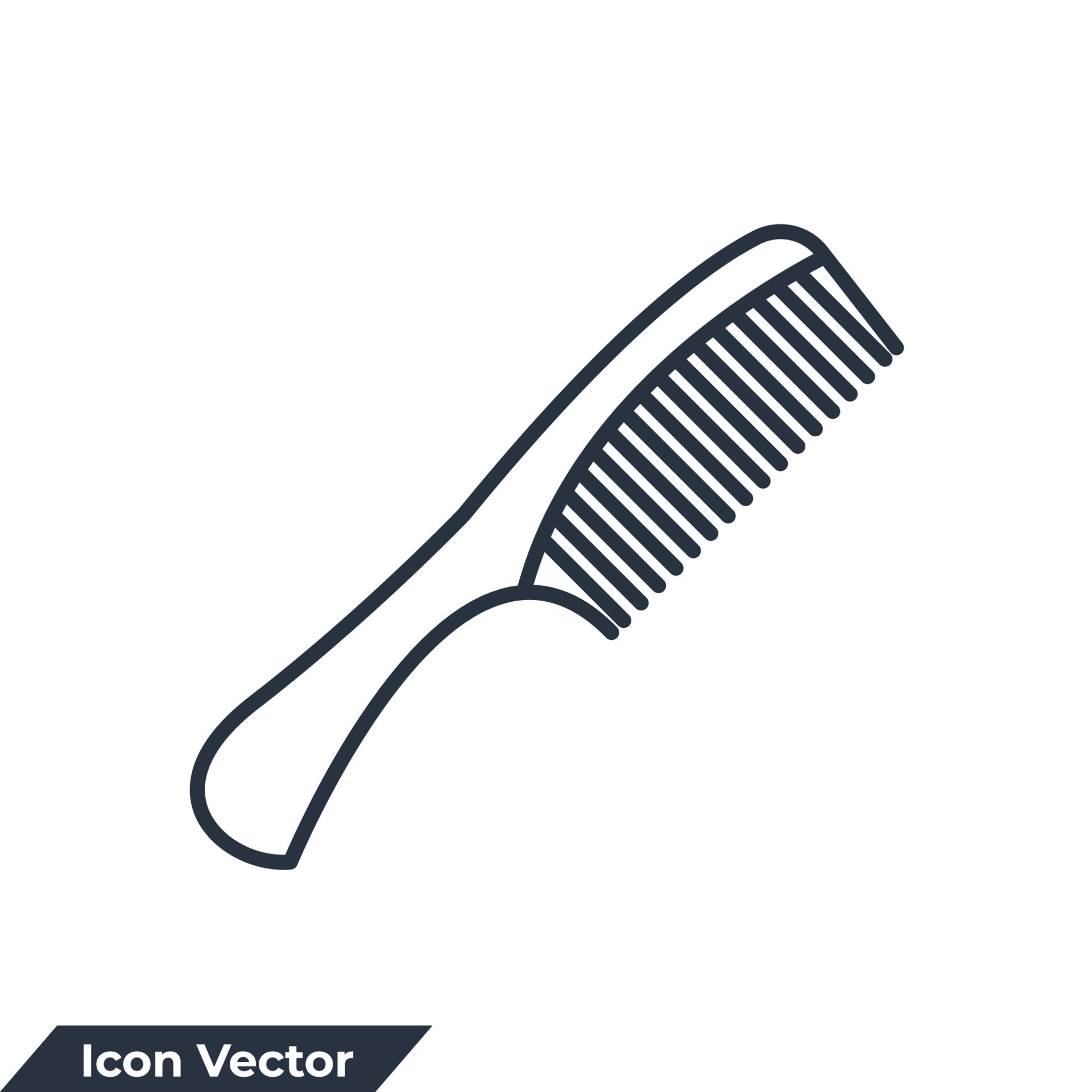comb icon logo vector illustration. comb symbol template for graphic