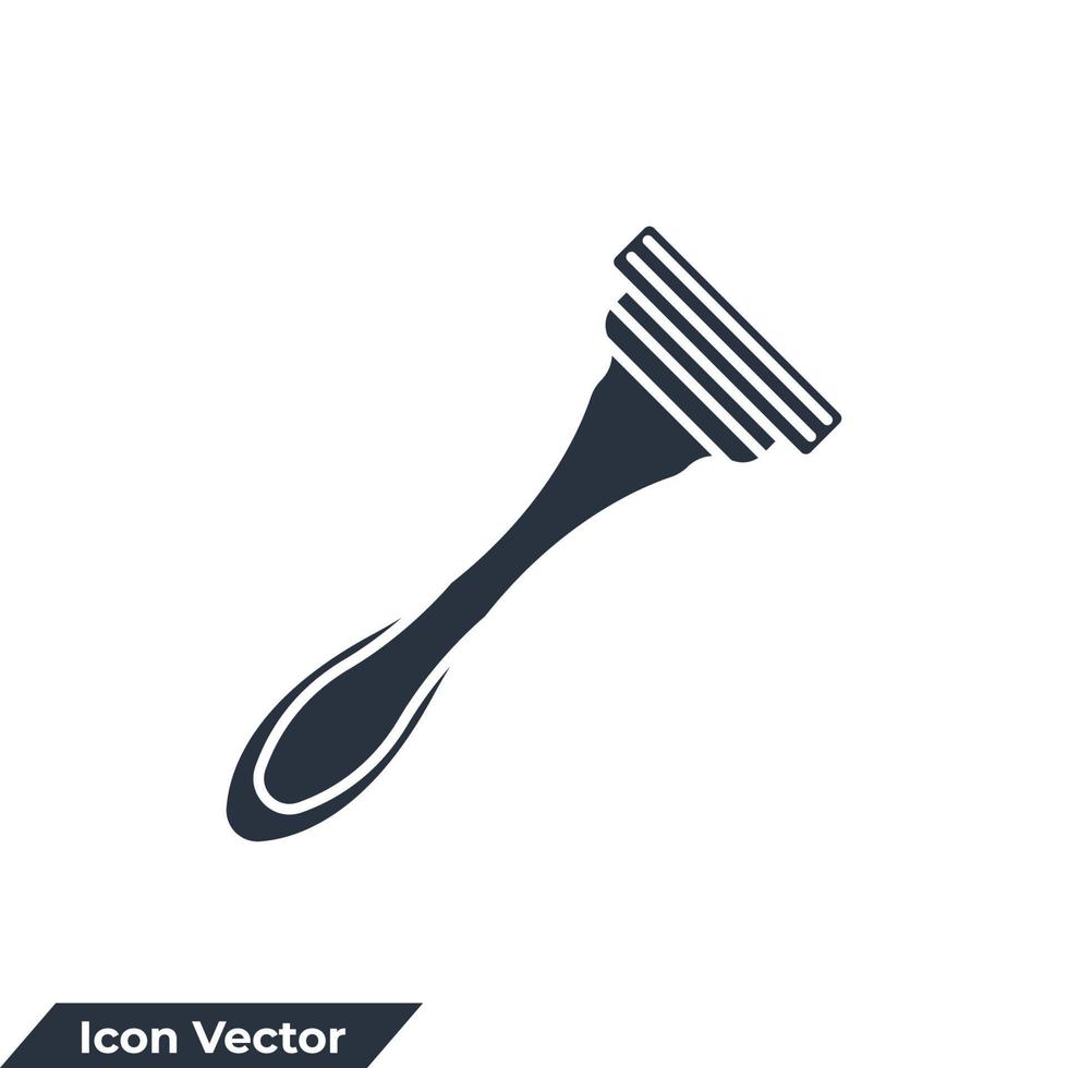 shaving razor icon logo vector illustration. Shaving Razor Blade symbol template for graphic and web design collection