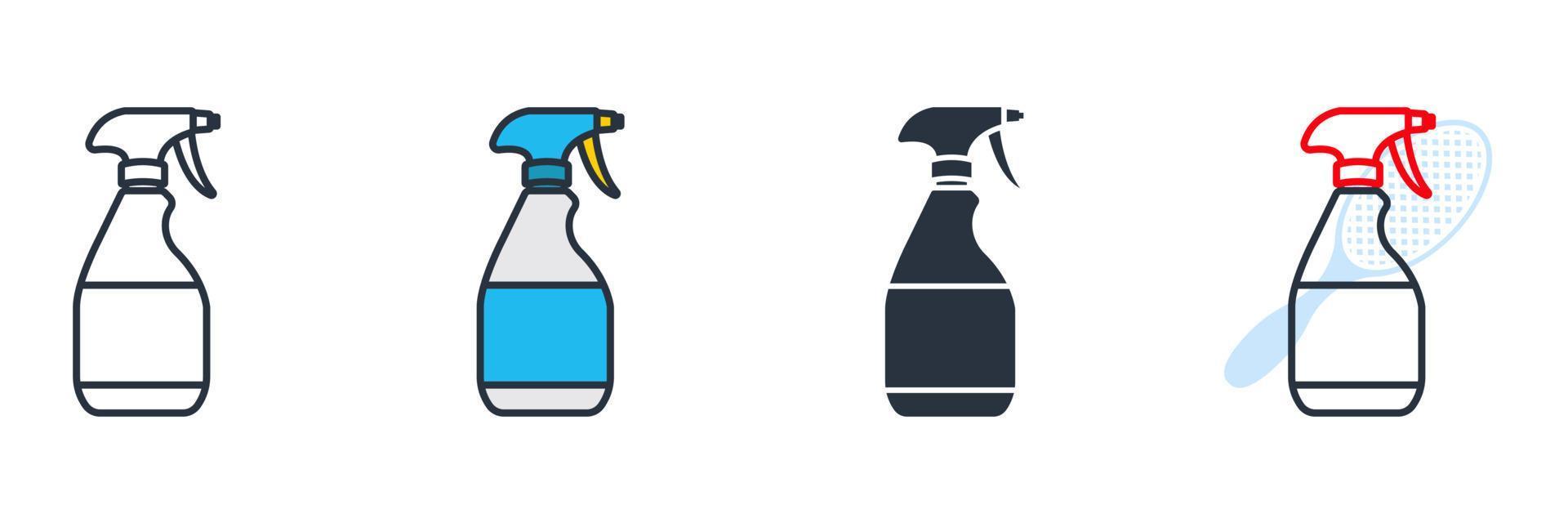 ilustración vectorial del logotipo del icono de la botella de spray. plantilla de símbolo de botella de spray para la colección de diseño gráfico y web vector