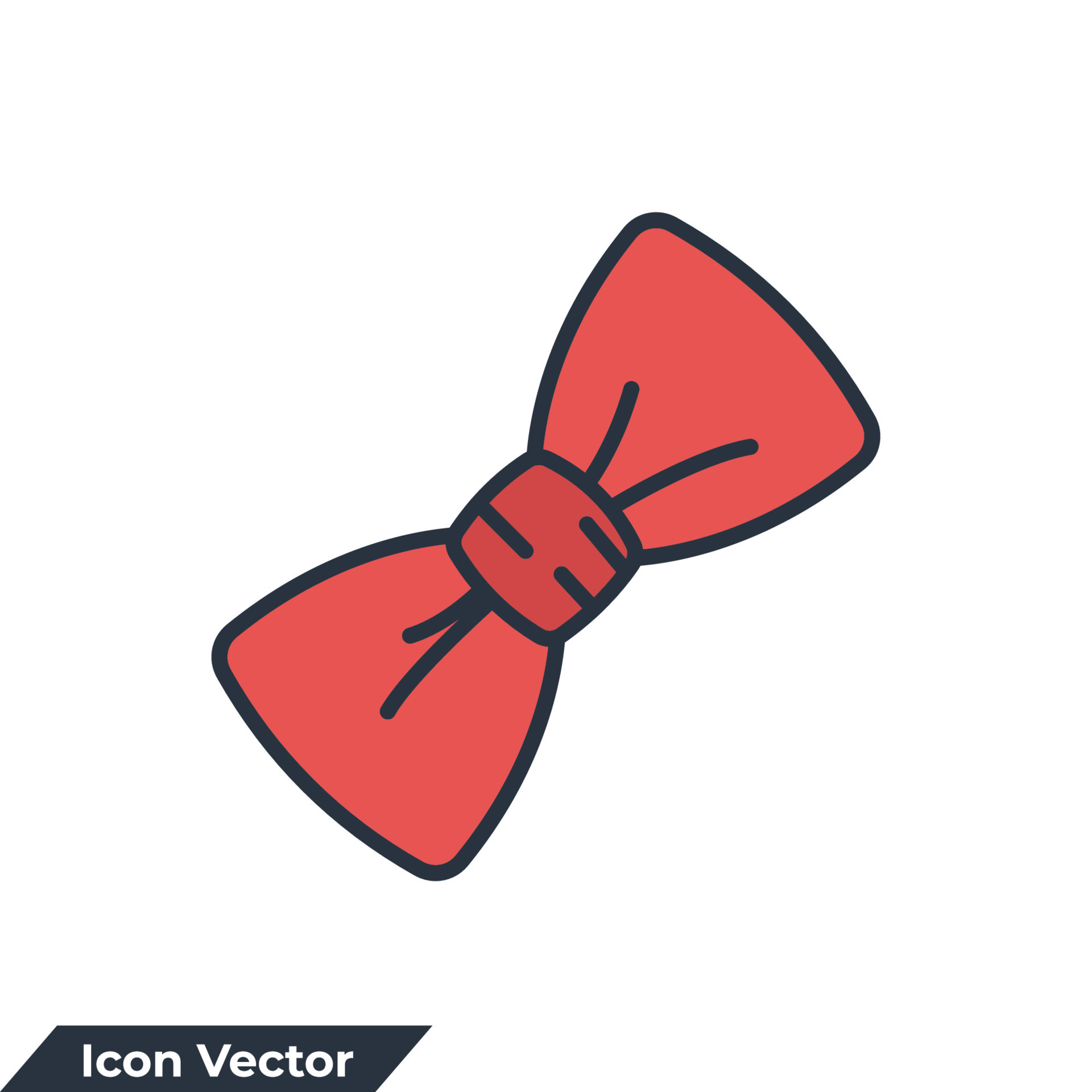 bow tie icon logo vector illustration. bow tie symbol template for