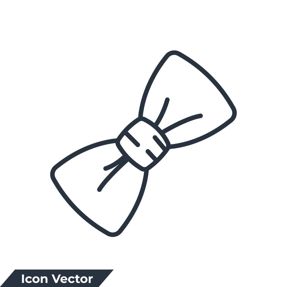 bow tie icon logo vector illustration. bow tie symbol template for graphic and web design collection