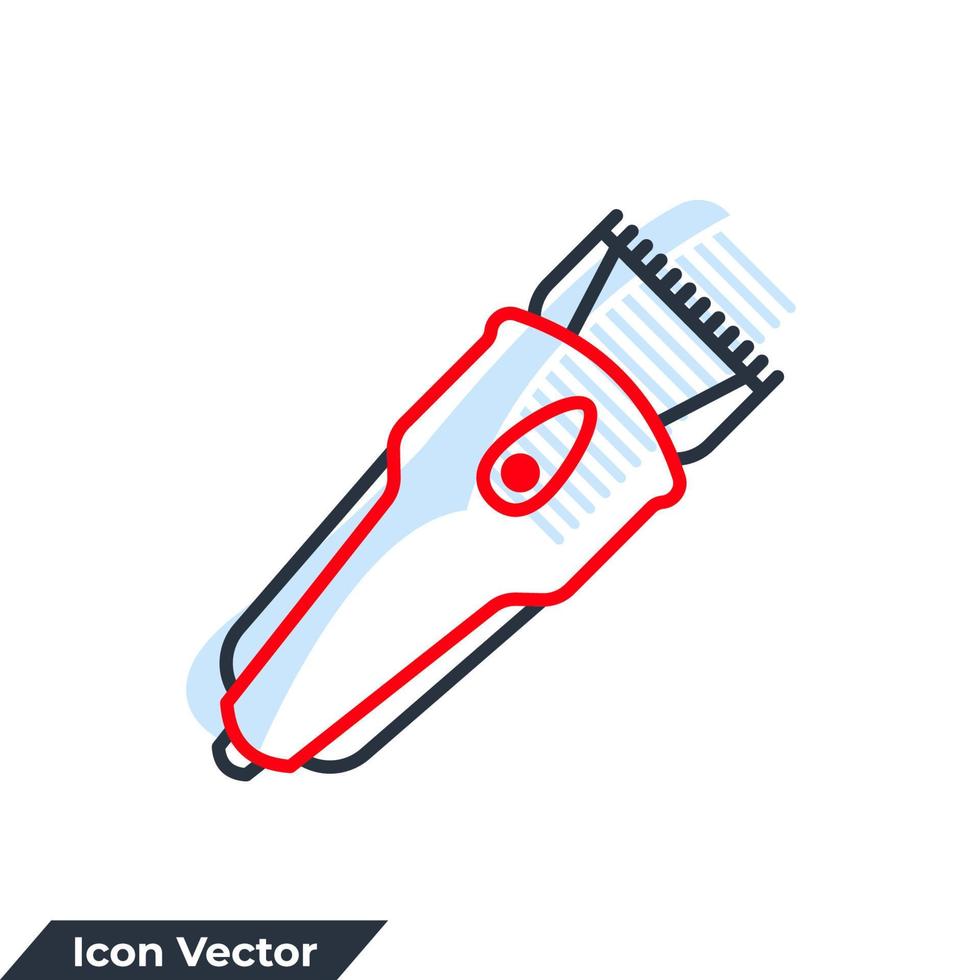 Ilustración de vector de logotipo de icono de cortapelos. plantilla de símbolo de cortapelos eléctrico para la colección de diseño gráfico y web