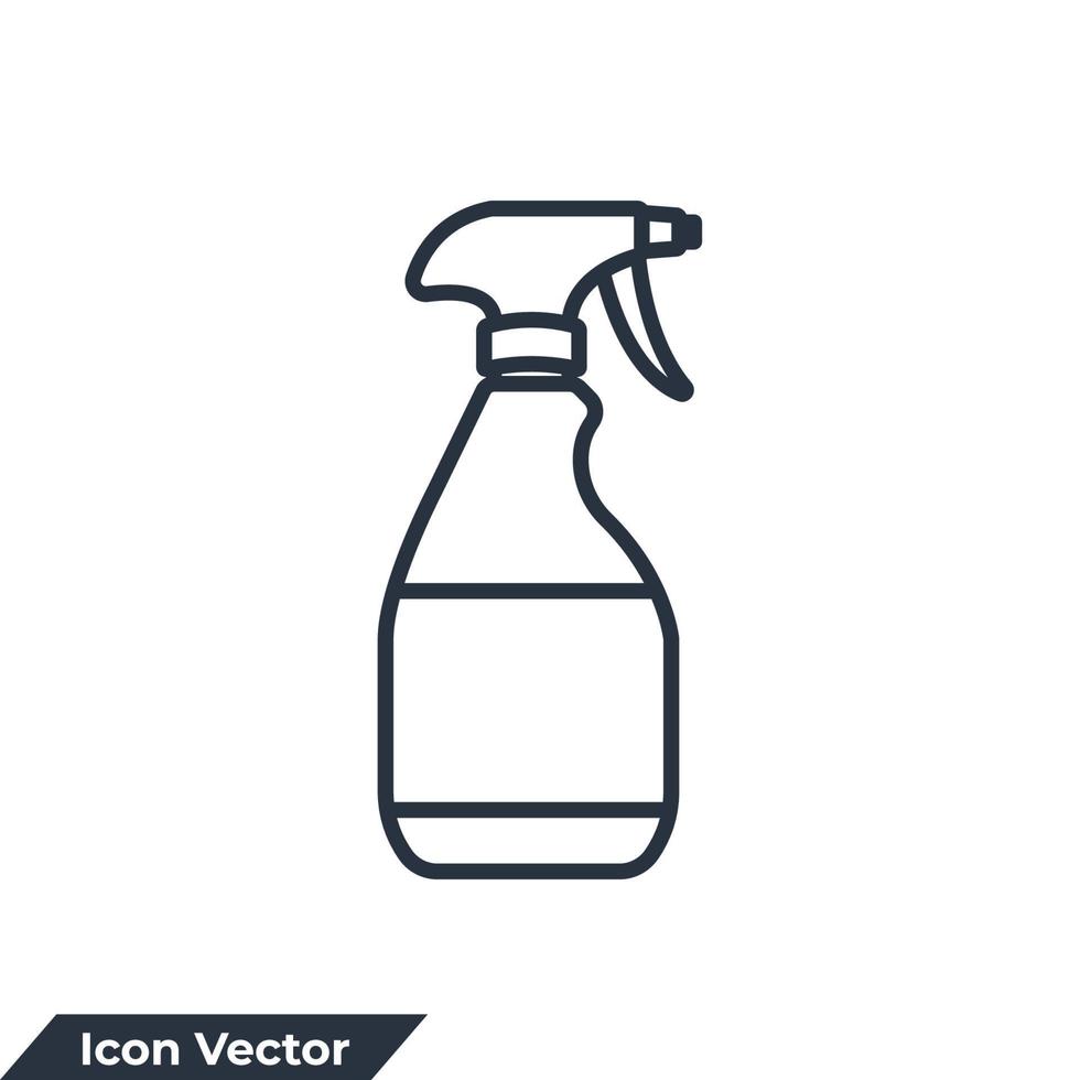 Spray bottle icon logo vector illustration. Spray bottle symbol template for graphic and web design collection