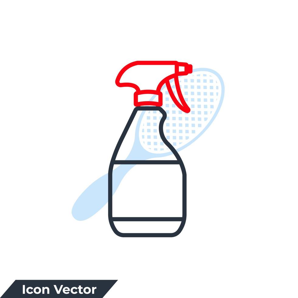 ilustración vectorial del logotipo del icono de la botella de spray. plantilla de símbolo de botella de spray para la colección de diseño gráfico y web vector