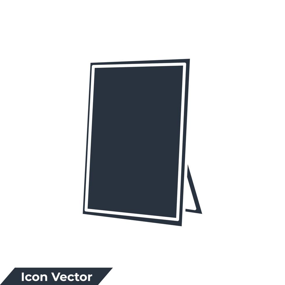 mirror icon logo vector illustration. mirror symbol template for graphic and web design collection