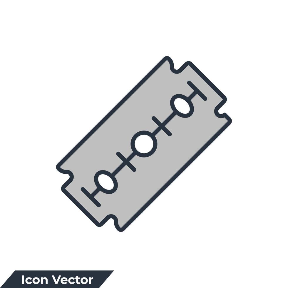 Blade razor icon logo vector illustration. razor blade symbol template for graphic and web design collection