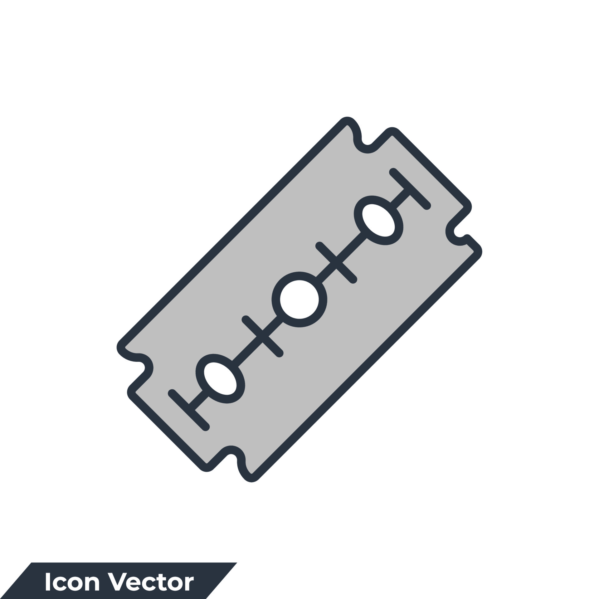 Blade razor icon logo vector illustration. razor blade symbol template