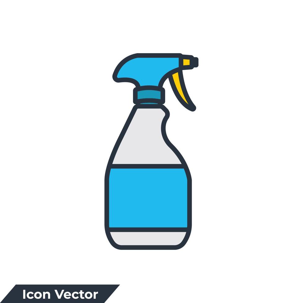 Spray bottle icon logo vector illustration. Spray bottle symbol template for graphic and web design collection