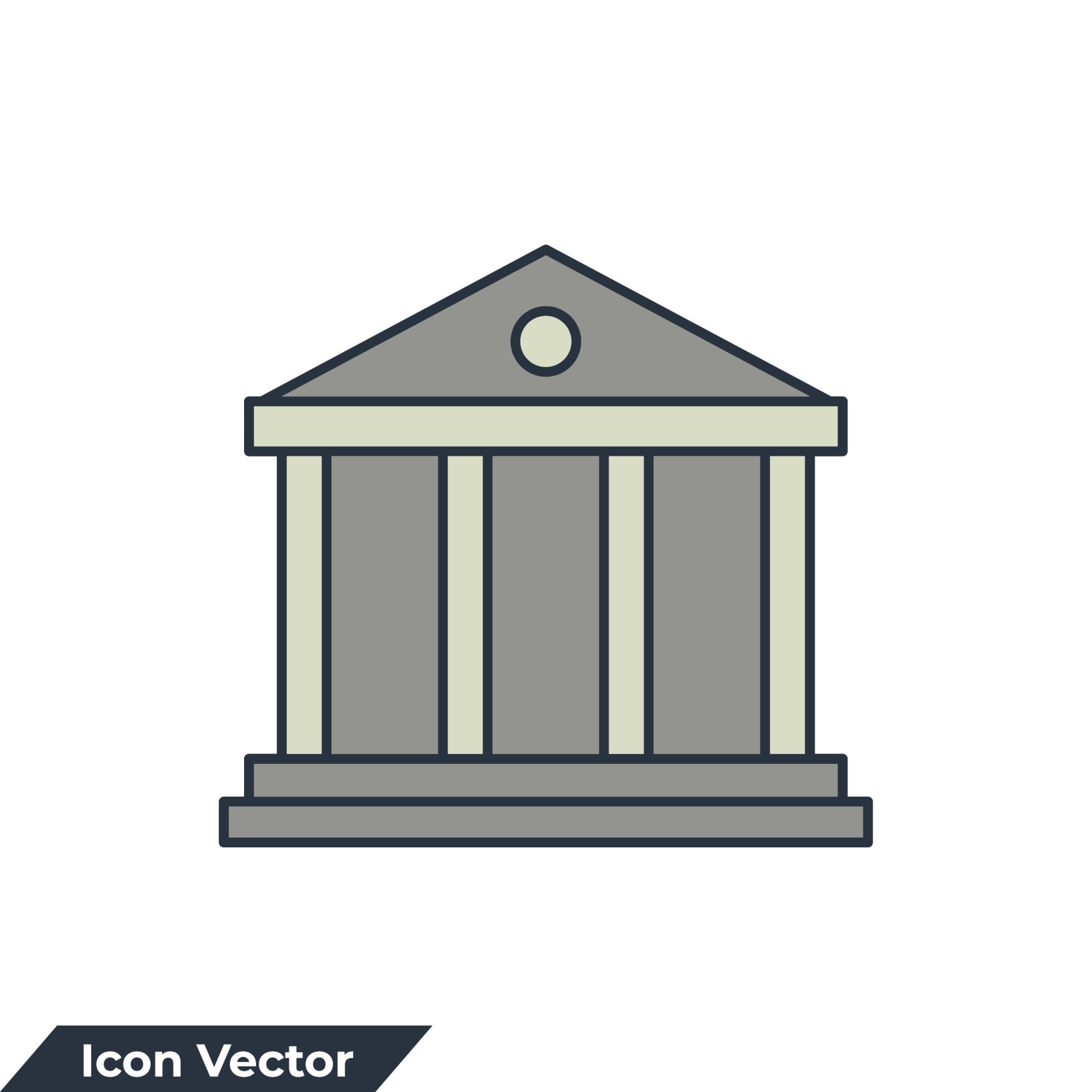 library icon logo vector illustration. library building symbol template for  graphic and web design collection 11318294 Vector Art at Vecteezy