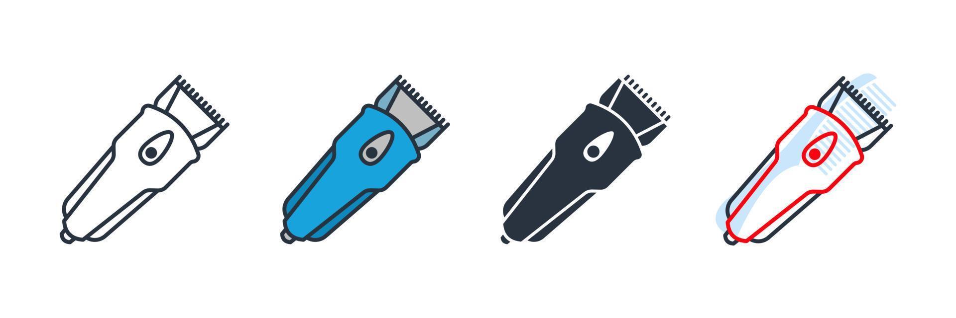 hair clipper icon logo vector illustration. Electrical hair clipper symbol template for graphic and web design collection