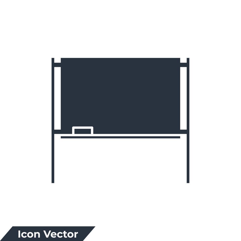 school board icon logo vector illustration. Whiteboard symbol template for graphic and web design collection