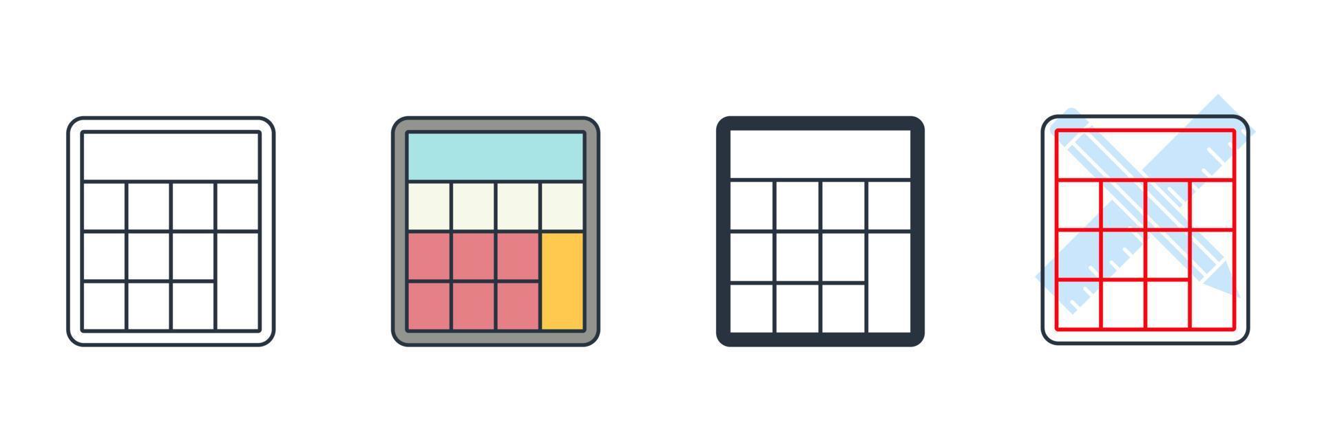 calculator icon logo vector illustration. calculator symbol template for graphic and web design collection