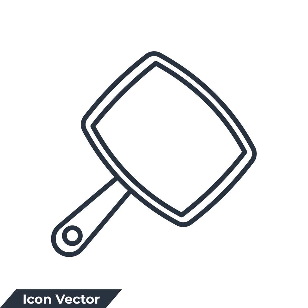 hand mirror icon logo vector illustration. hand mirror symbol template for graphic and web