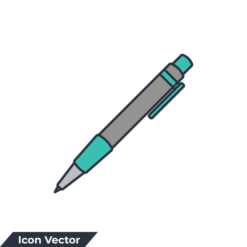 pen icon logo vector illustration. Signature pen symbol template for graphic and web design collection
