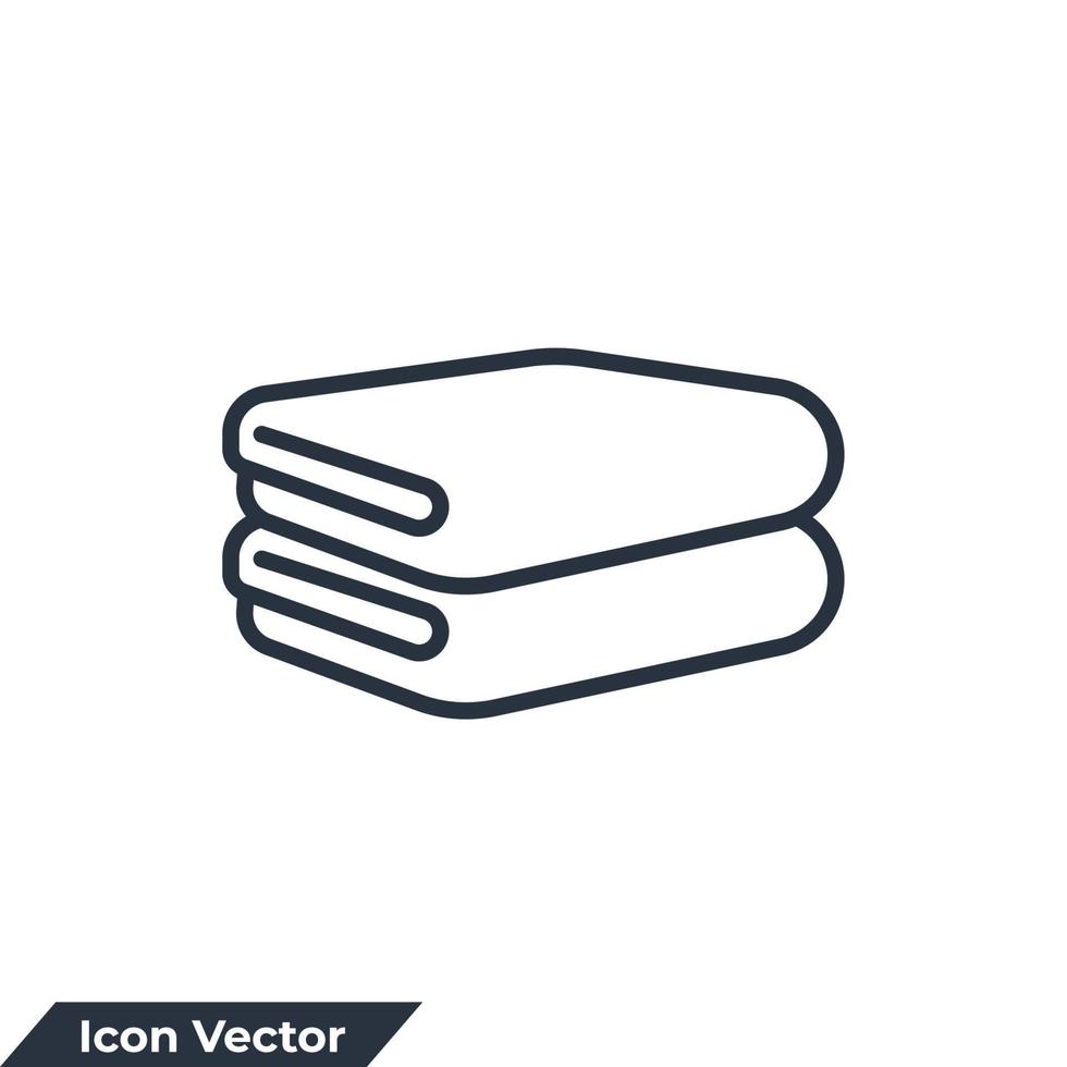 towel icon logo vector illustration. Folded towels symbol template for graphic and web design collection