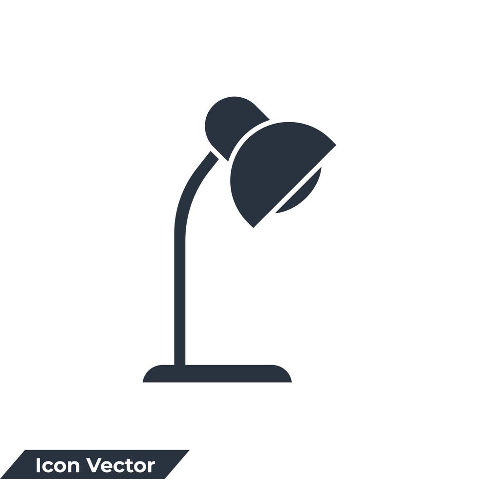 ilustración de vector de logotipo de icono de lámpara de escritorio. plantilla de símbolo de lámpara de escritorio para colección de diseño gráfico y web