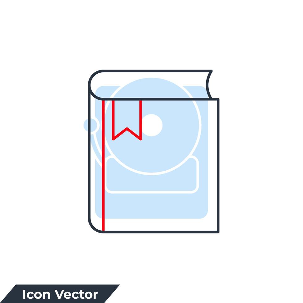 Ilustración de vector de logotipo de icono de libro. plantilla de símbolo de libro para la colección de diseño gráfico y web