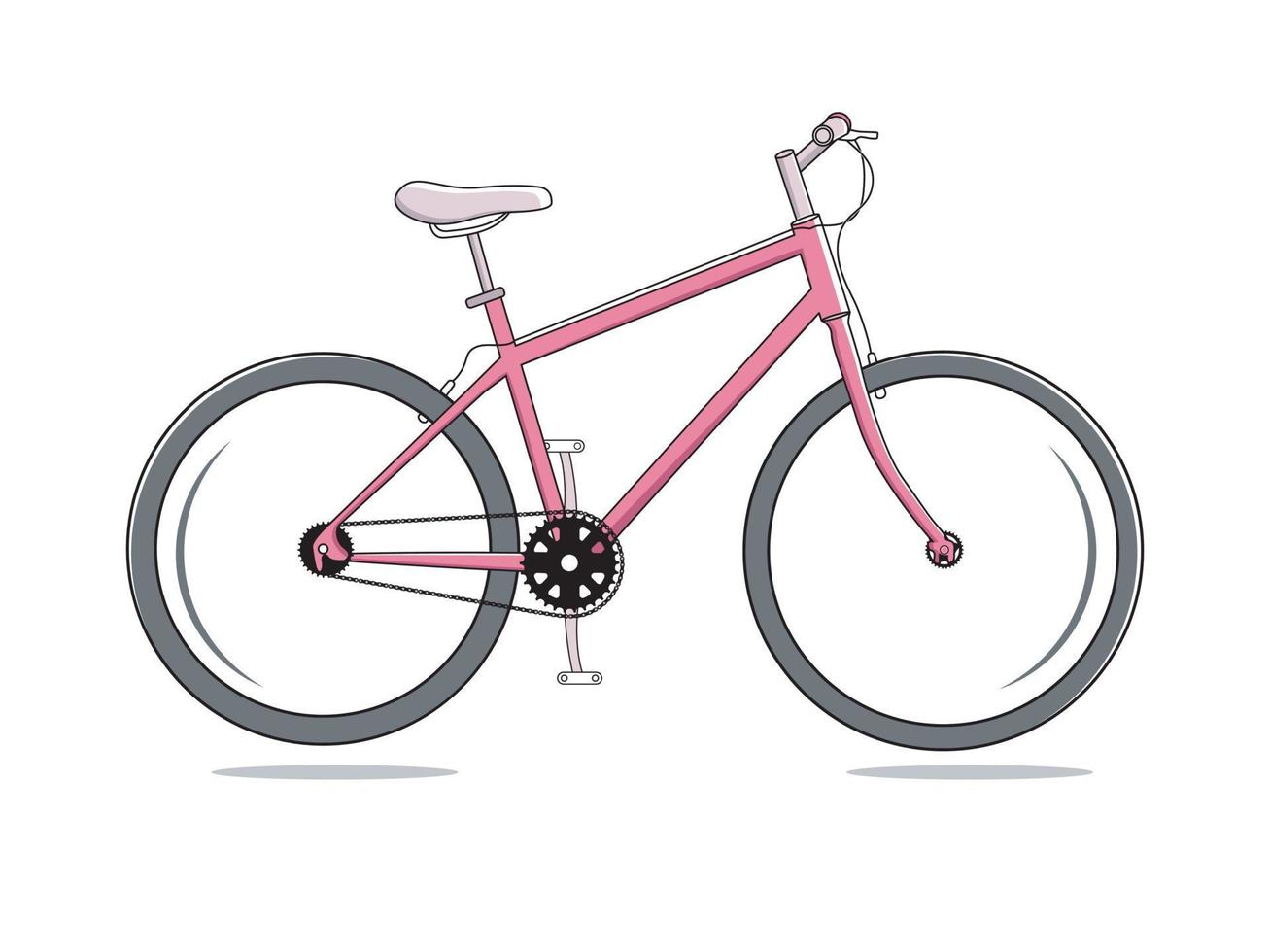 ilustración de vector de bicicleta aislada sobre fondo blanco, ilustración de vector de bicicleta clásica