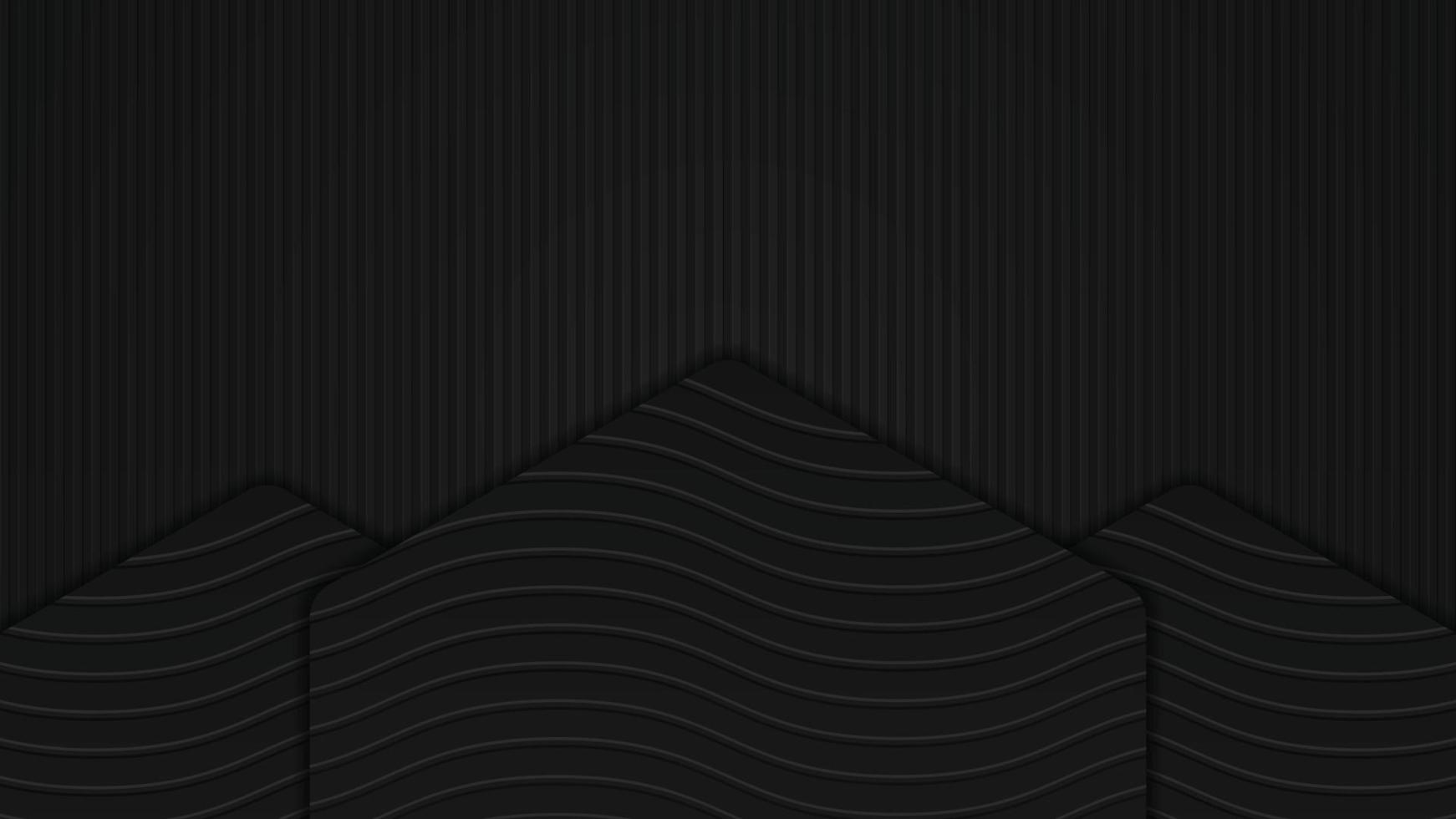 elegante fondo negro con textura 3d de línea diagonal vector