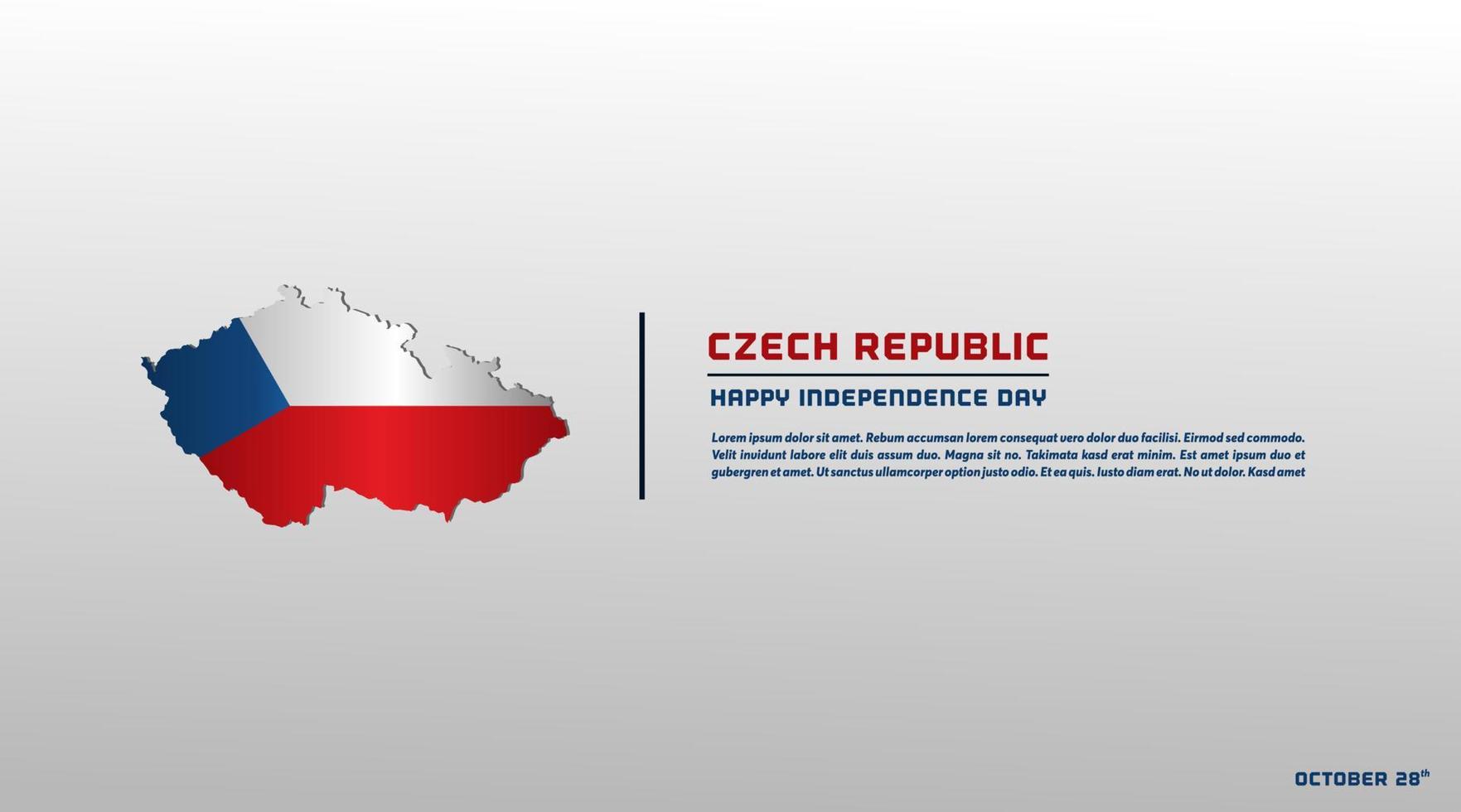 día de la independencia de la ilustración vectorial de la república checa, fondo del día de celebración vector