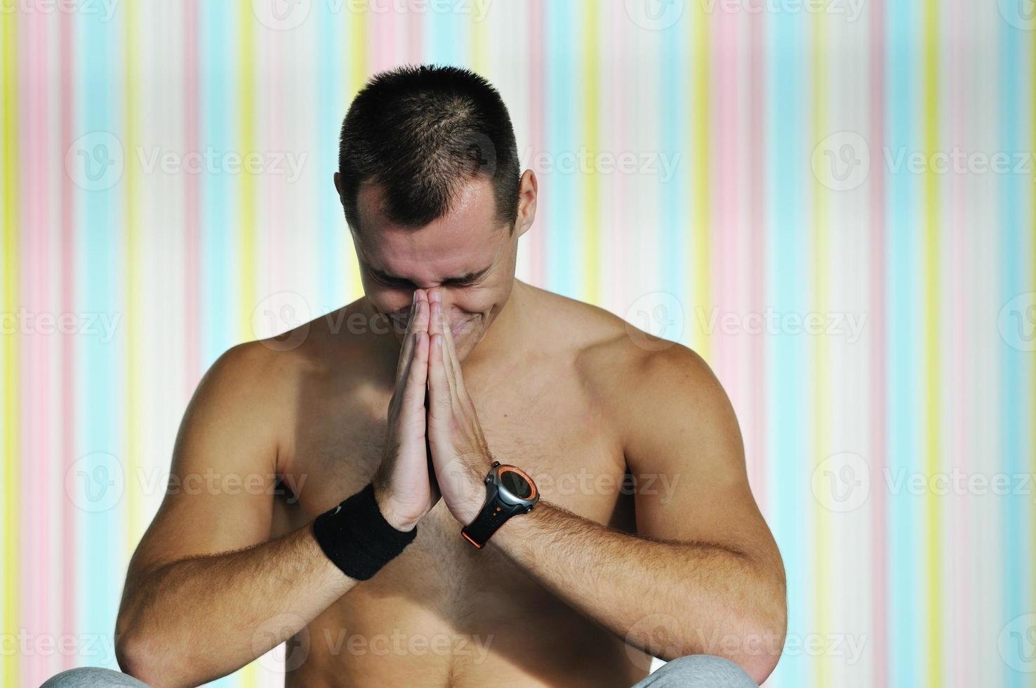 yoga man workout photo