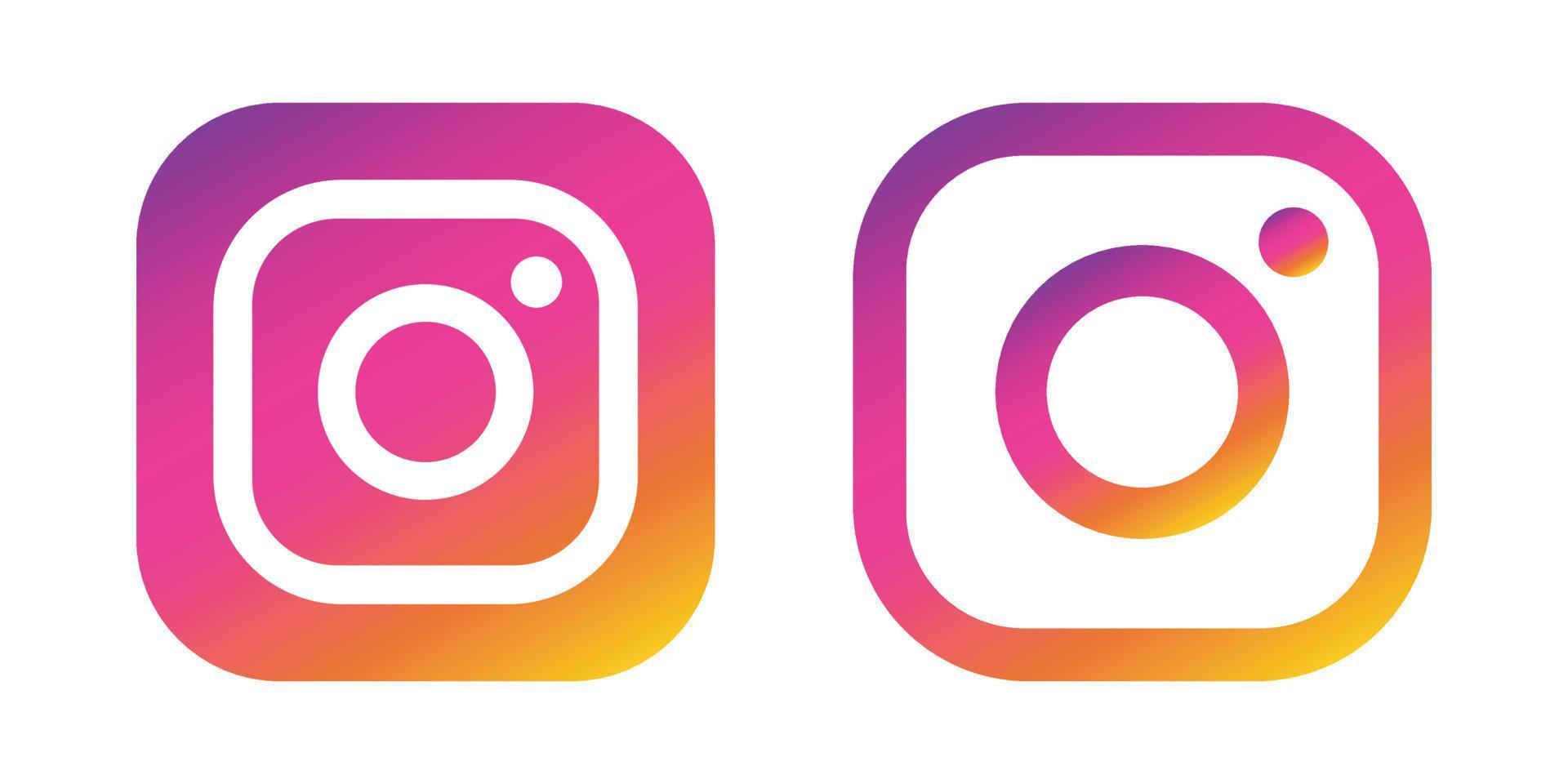 icono web de la aplicación de color degradado de ilustración vectorial del logotipo de instagram. vector