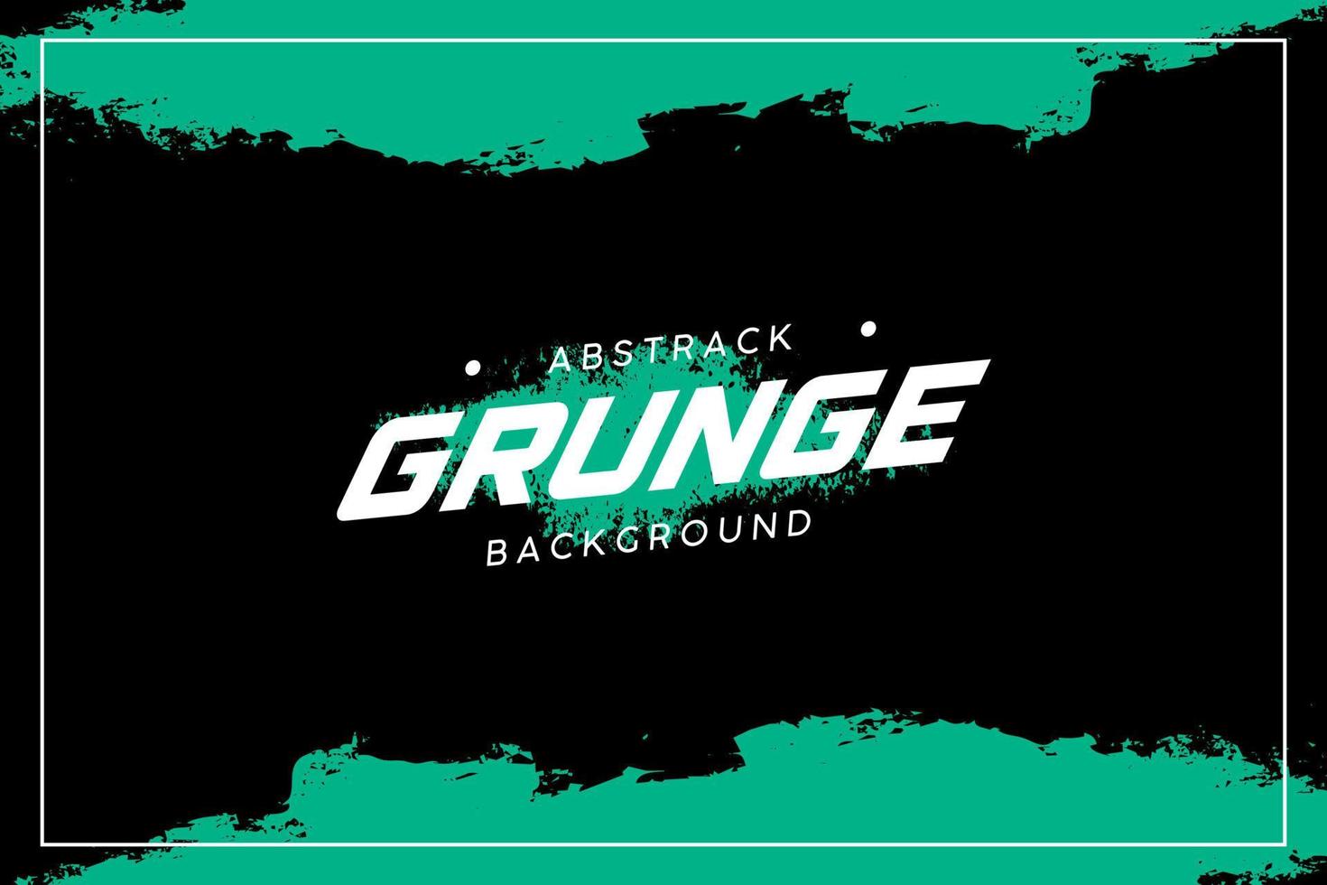 Green background with grunge texture effect vector