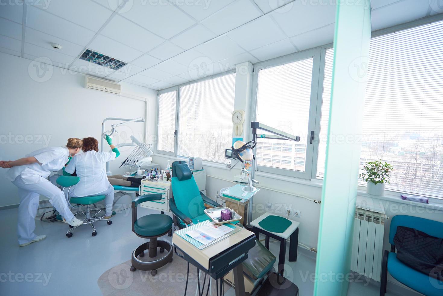 woman patient at the dentist photo