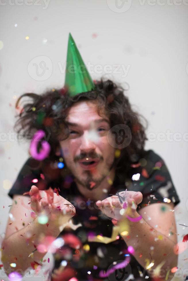 confetti man on party photo