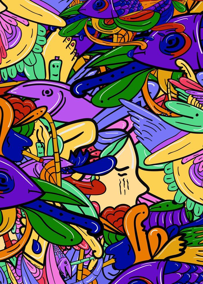 hand draw abstract background, abstract art illustration, suitable for