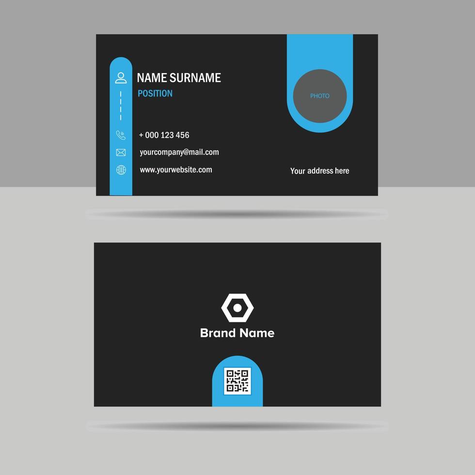 corporate business card template design vector