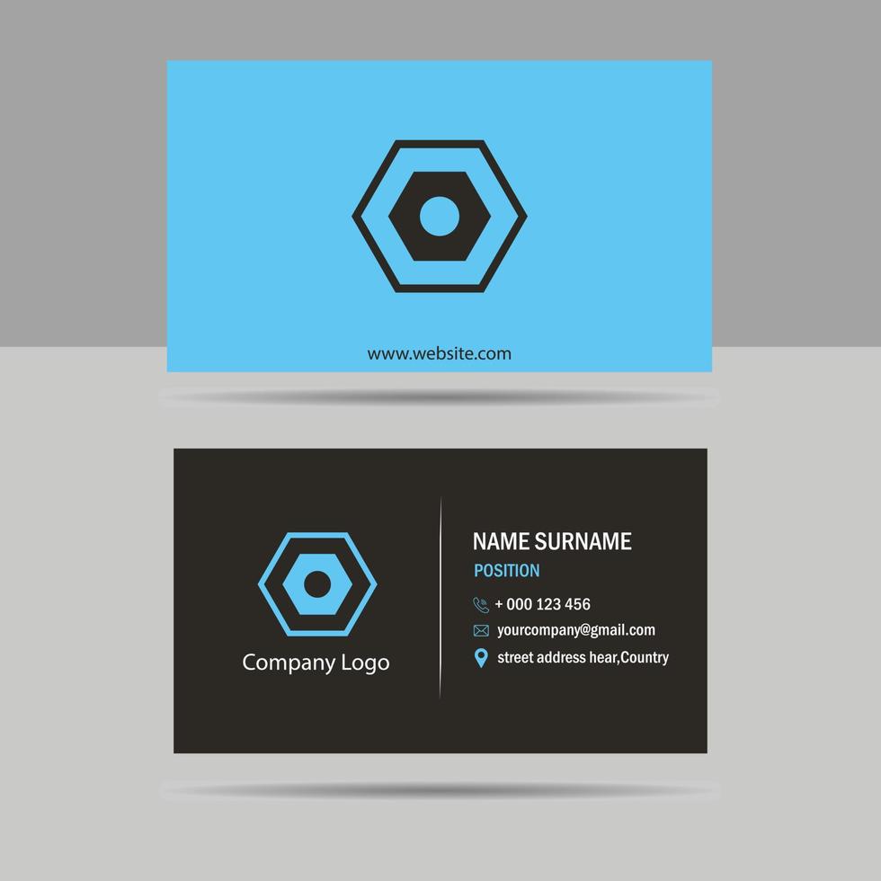 corporate business card template design vector
