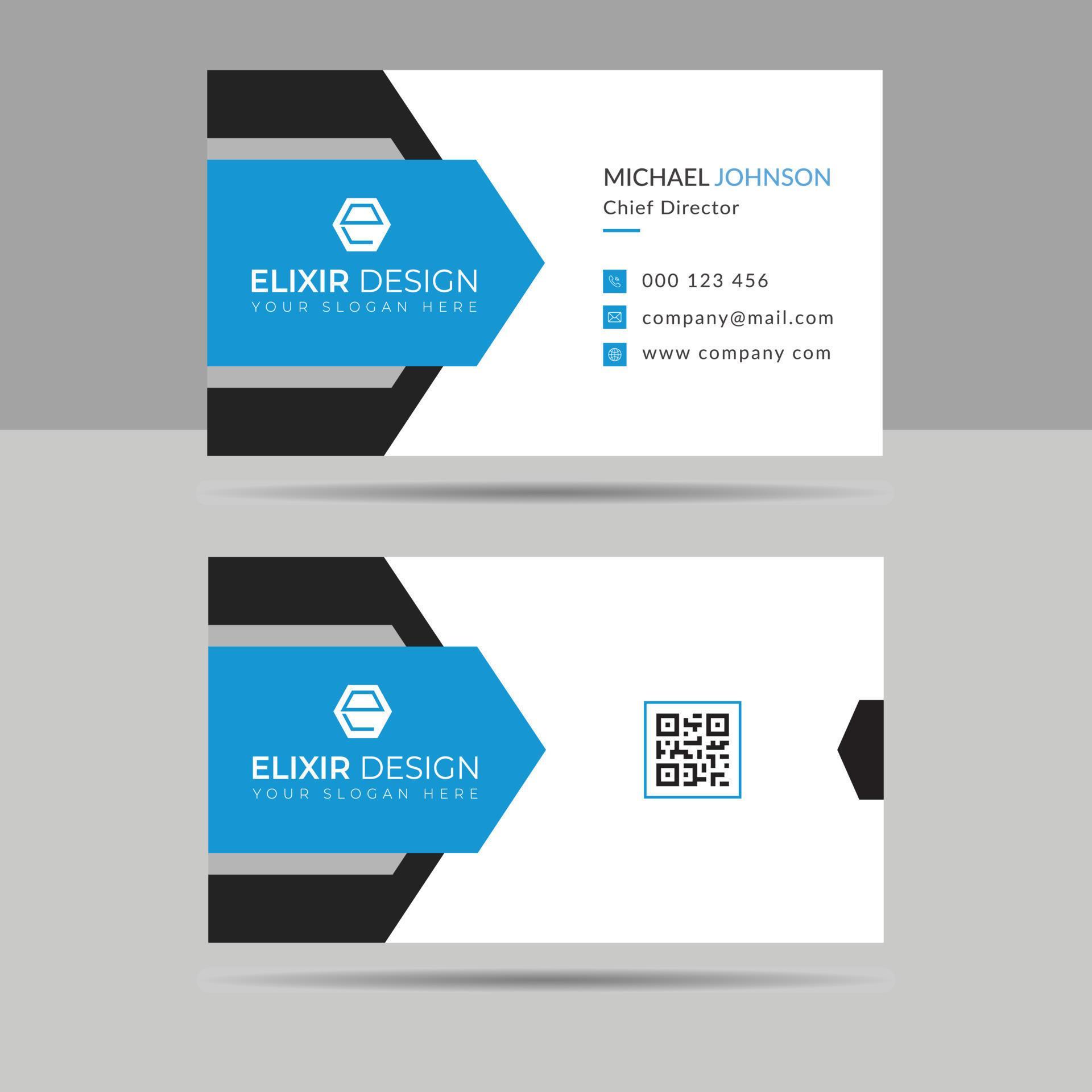 Corporate professional business card template, size 3.5x2 11321045 Vector Art at Vecteezy