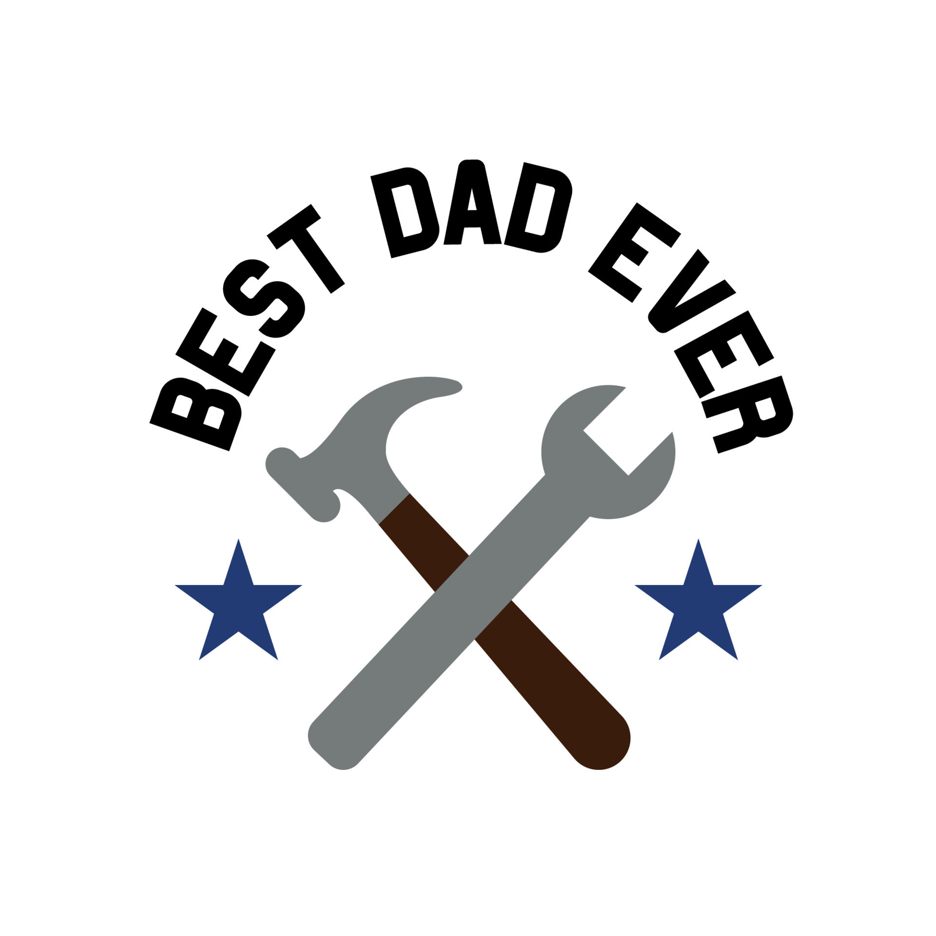 Best dad ever master text fishing rod sign retro style. Vector