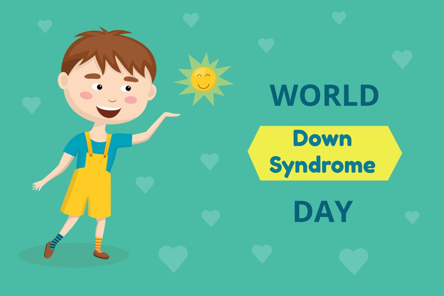 Illustration of World Down Syndrome Day. vector
