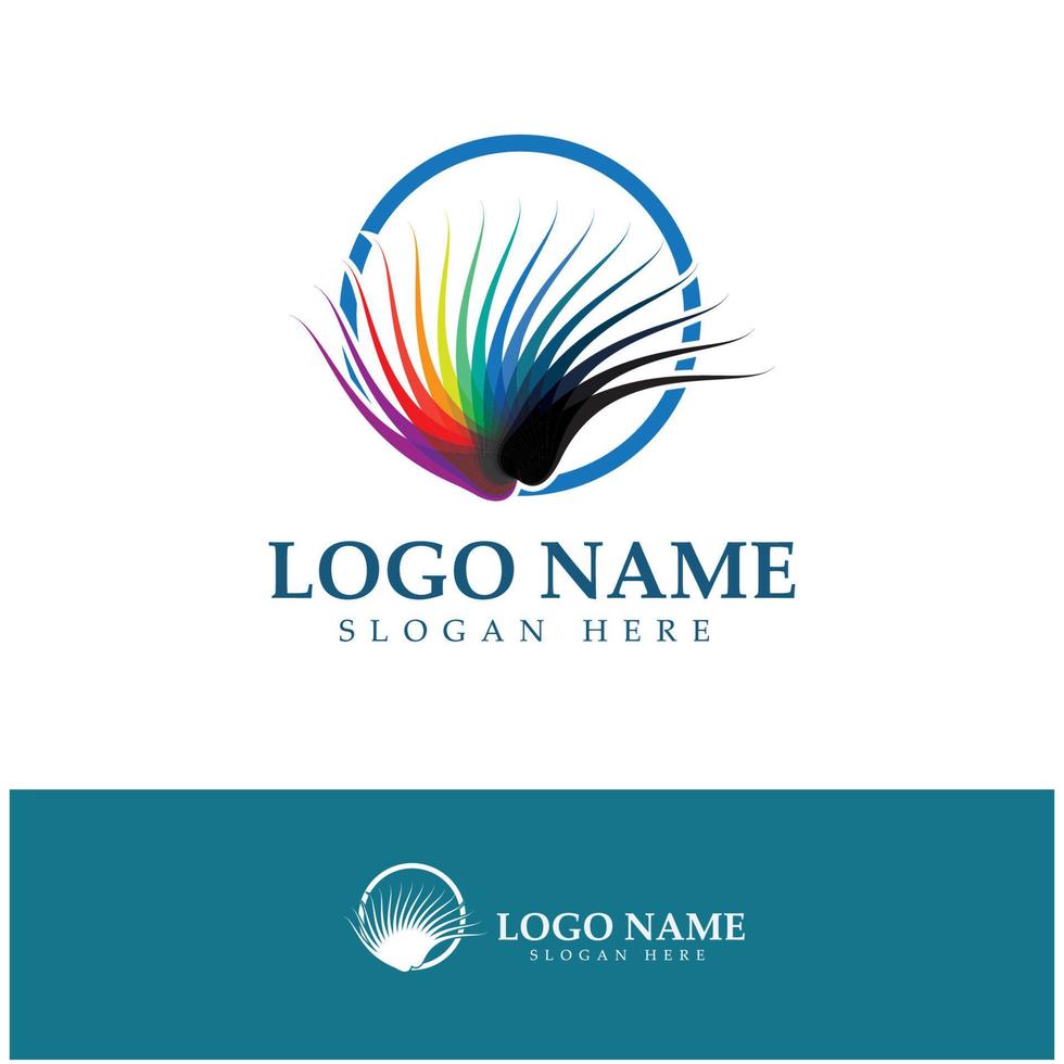 Hair treatment logo removal logo vector image design illustration