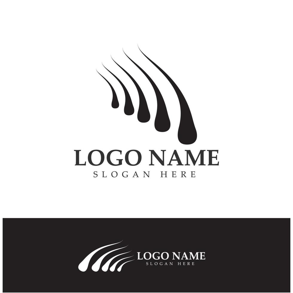 Hair treatment logo removal logo vector image design illustration