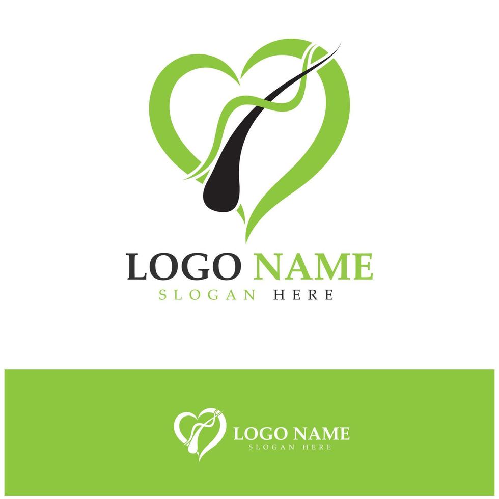 Hair treatment logo hair transplantation logo,removal logo vector image design illustration